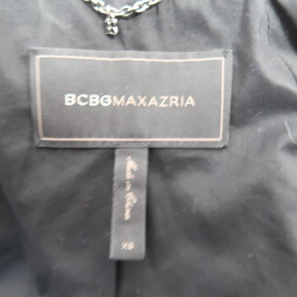 BCBGMAXAZRIA Alton Jacket Quilted Navy Blue and Black Moto XS - Picture 5 of 7